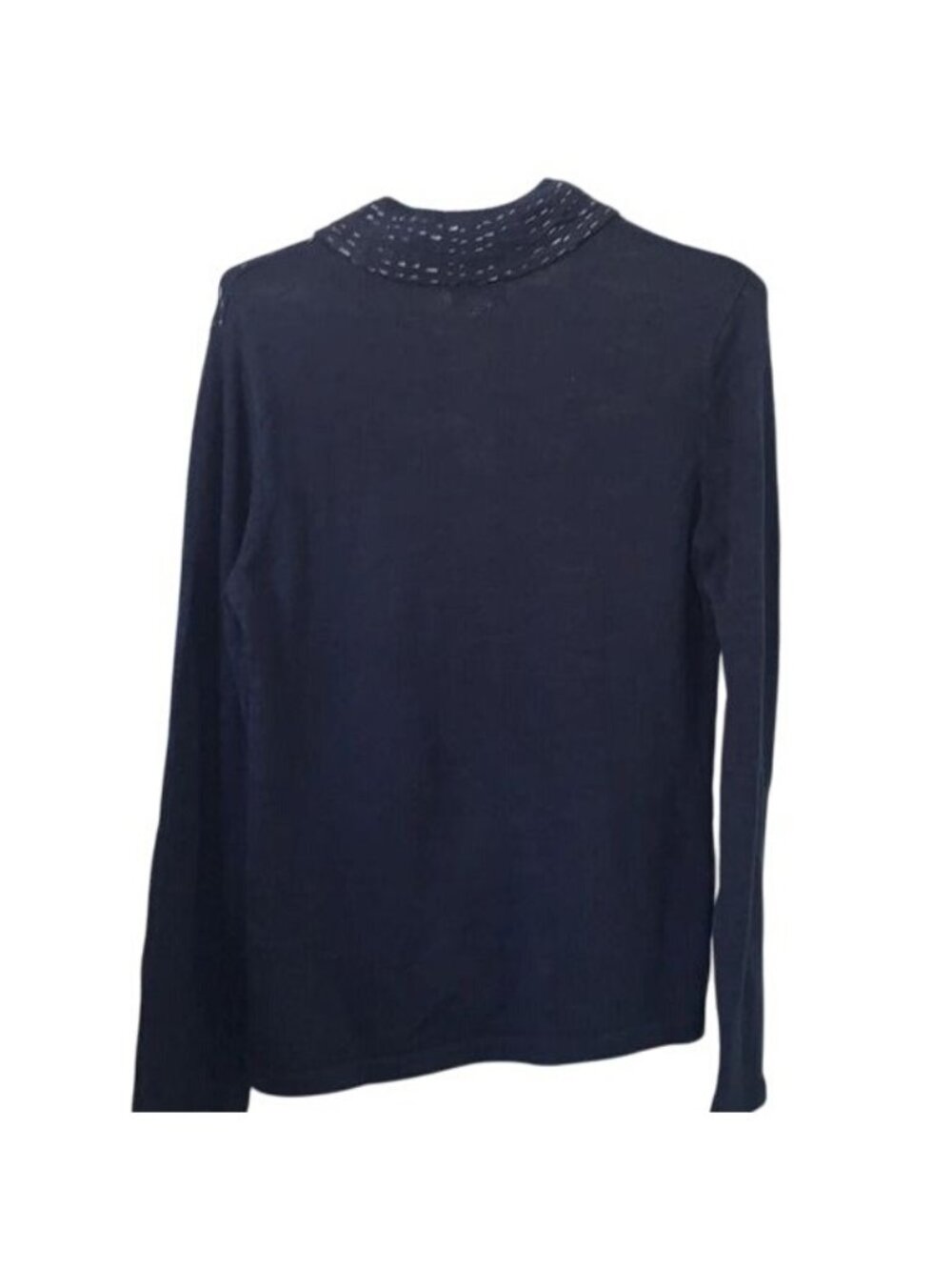 Christopher & Banks Womens Zip-Up Cardigan Sweater Size M Navy - Picture 8 of 10